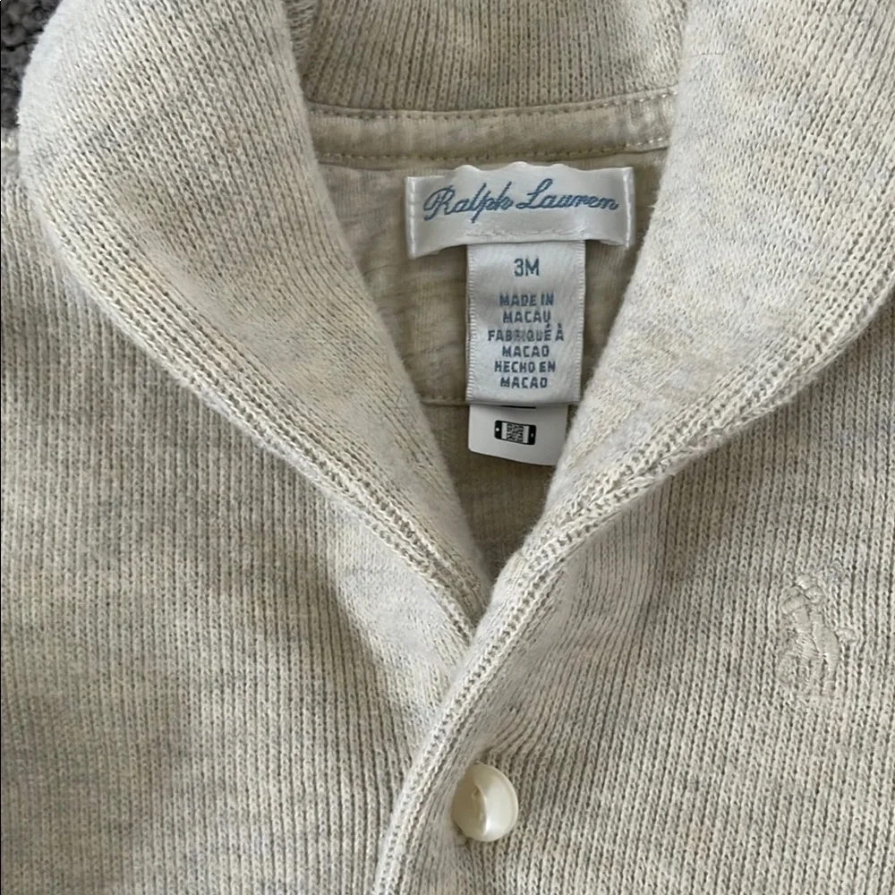 Cozy Cream and Gray Kids One Piece Set - Picture 3 of 3